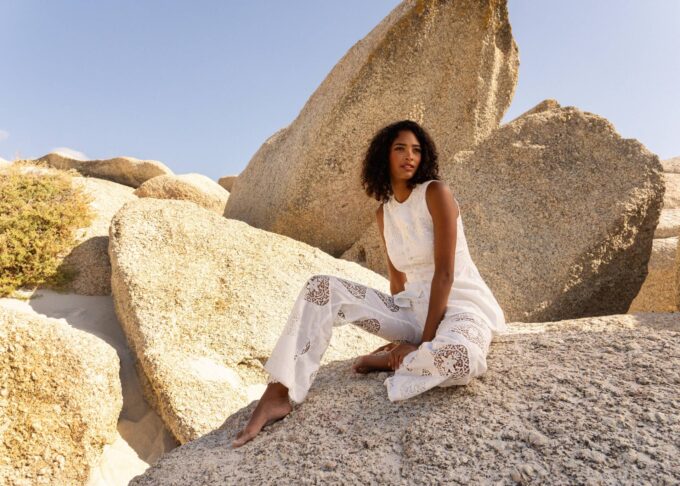 Athena Eyelet Top & Pants