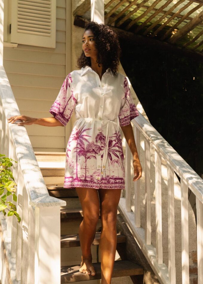 Palm Beach Mini Shirt Dress