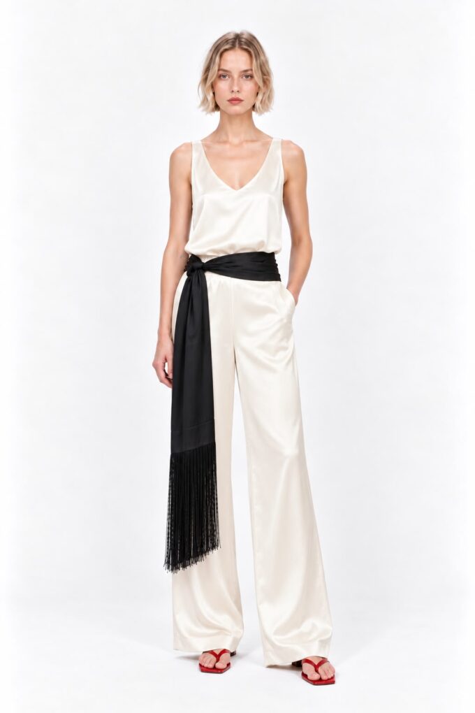 Noor Top & Pants with Fringe Belt