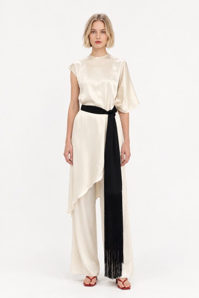 Sybilla Top Belt & Pants with Fringe Belt